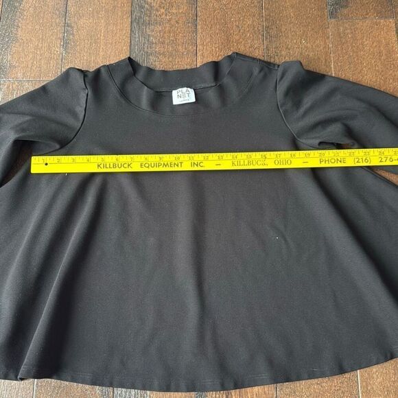 Planet by Lauren G black sweatshirt women’s size 1 or 4-8 made in USA lagenlook - Picture 8 of 8